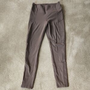 Athleta Delancy Moto Brown Leggings